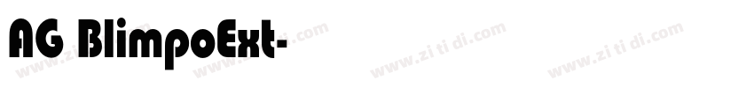 AG BlimpoExt字体转换